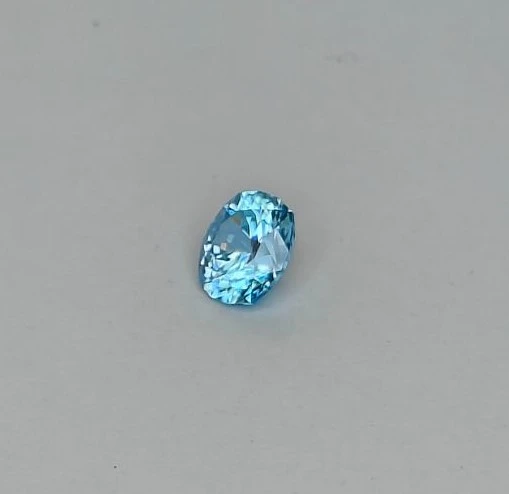 2.78ct Natural Blue Zircon Oval Cut Loose Gemstone From Nigeria — view 3
